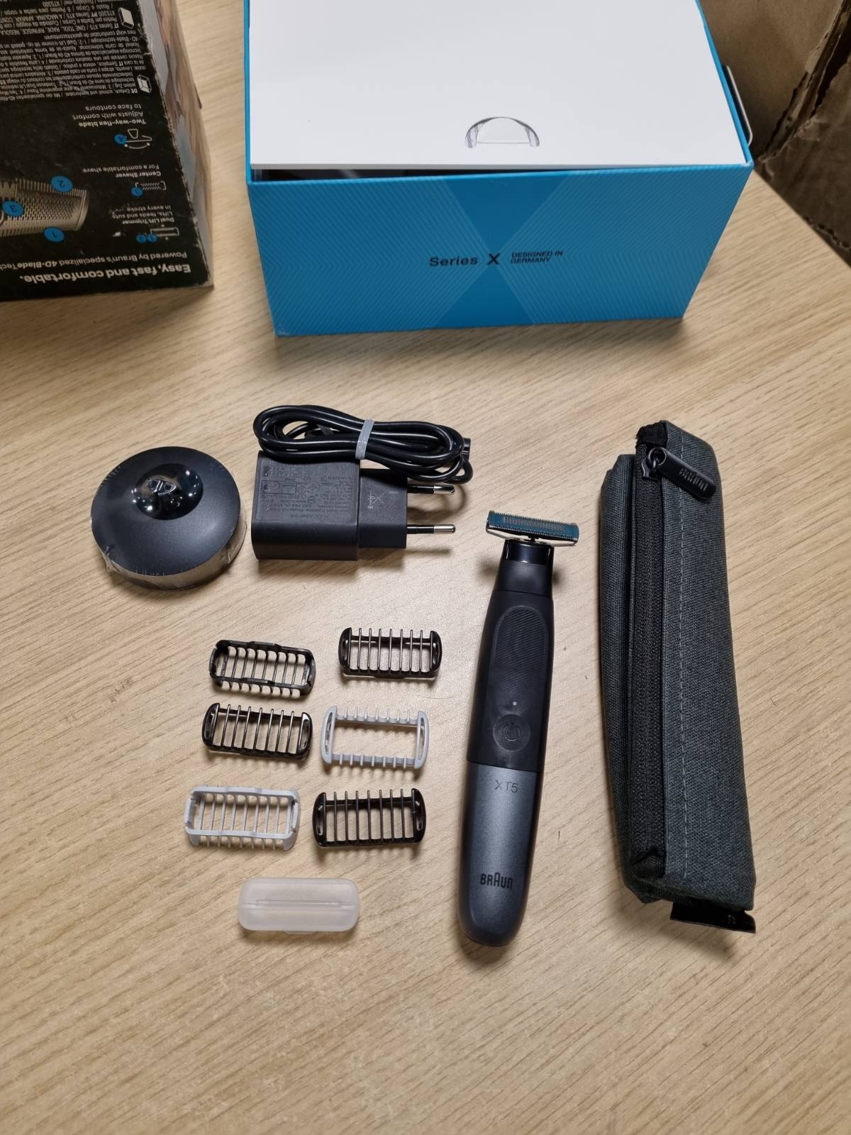 312238 -Braun Series XT5 – Pajisje për shkurtimin e mjekrës, rroje dhe brisk elektrik për burra, set për kujdesin e trupit, teh i qëndrueshëm, një mjet i vetëm për mjekrën e shkurtër, qimet e trupit, zonën intime dhe sqetullat, XT5100