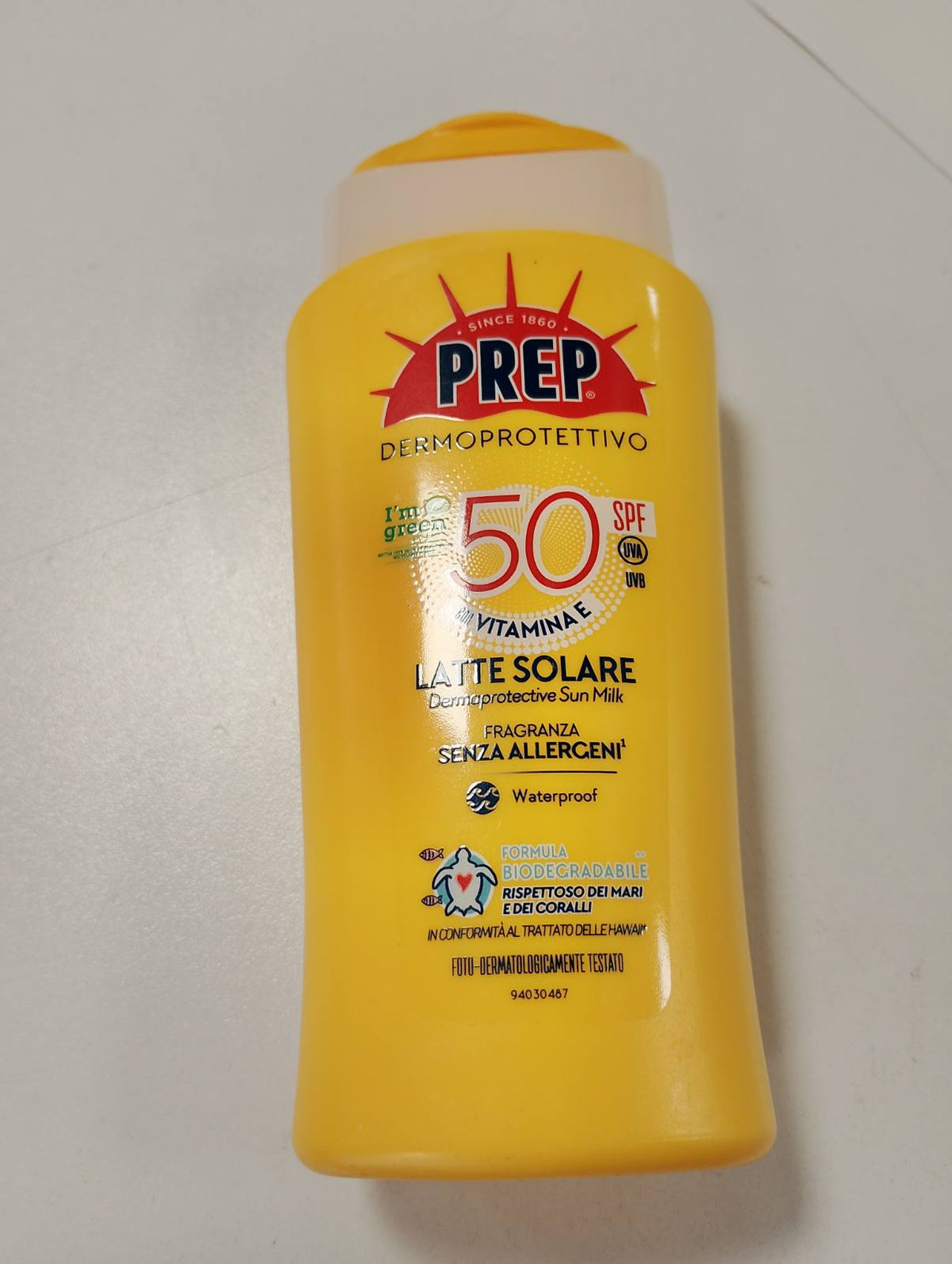 312376 - PREP, QUMSHT DERMOPROTEKTIV Për Diellin SPF50, me glicerinë dhe vitaminë e, 200ML