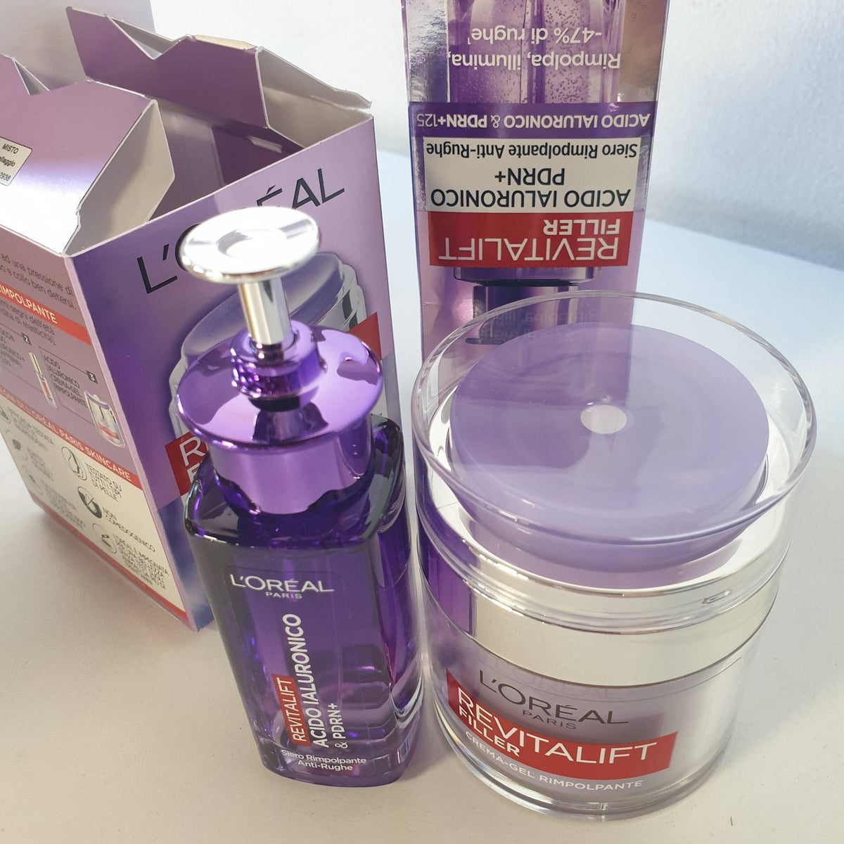 336044 - L'ORÉAL PARIS Rutina për Plotësim dhe Anti-Rrudha, me Serum dhe Krem-Xhel, Acid Hialuronik