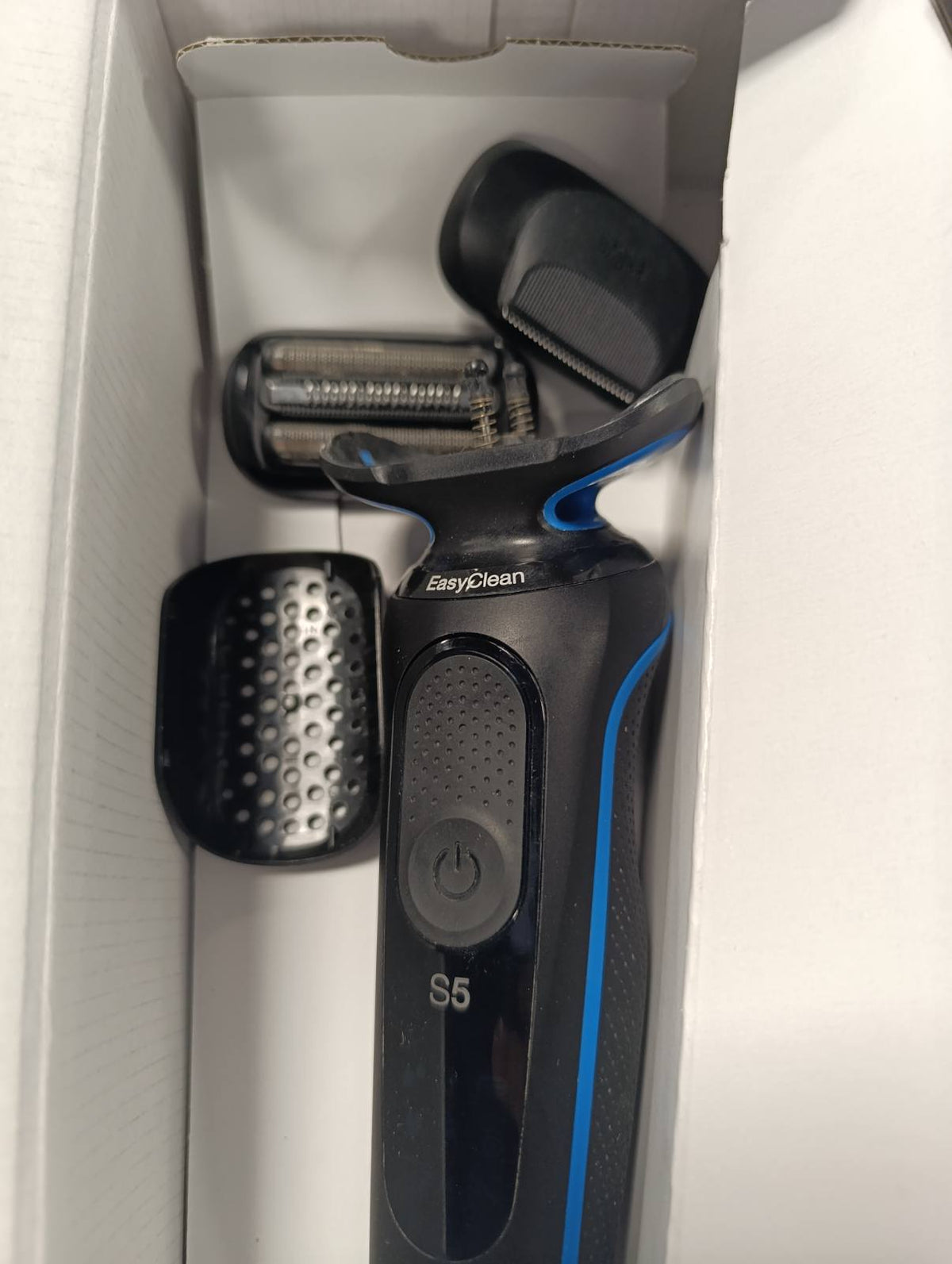 335806 - BRAUN Makinë prerëse mjekre për meshkuj Series 5, elektrike, rikarikueshme, Easyclick, Easyclean, pa tel, 51-B1200s Blu