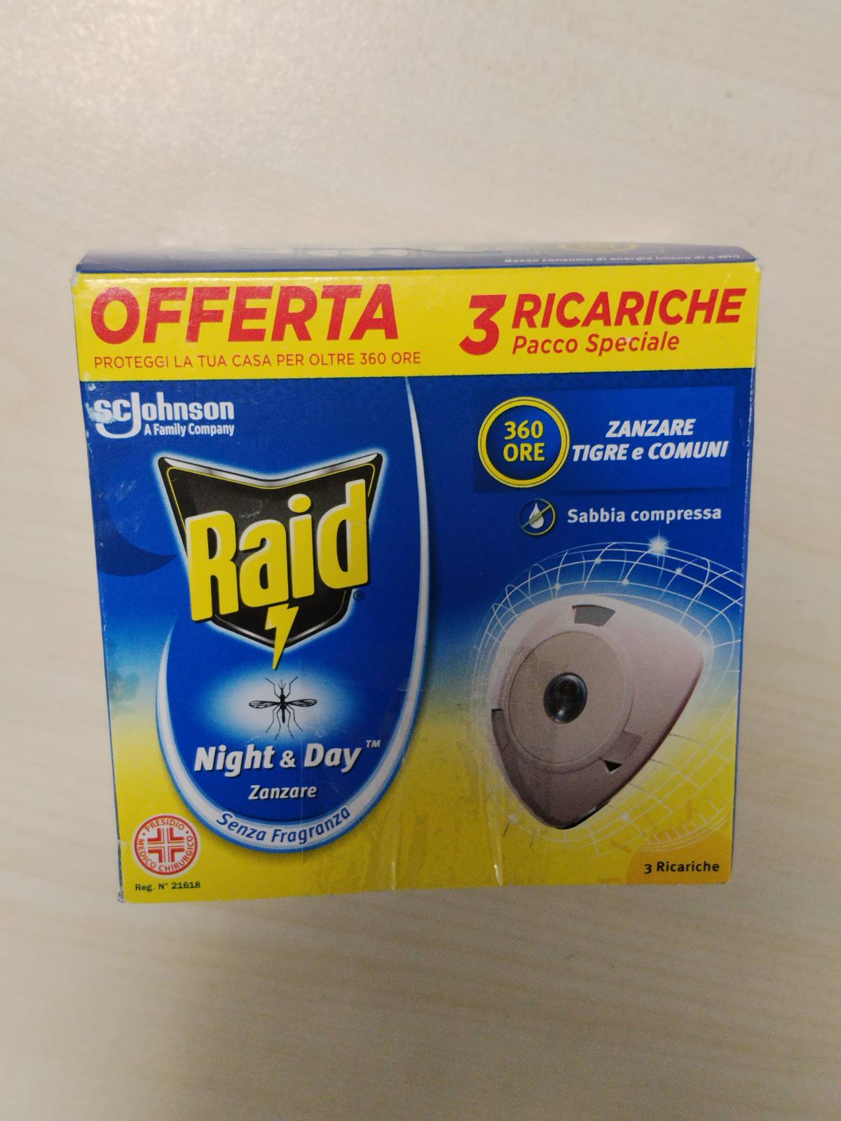 312440 - RAID Night & Day - Repelent i Kompresuar kundër Mushkonjave për Brendësi, Pa Erë, 3 Mbushje