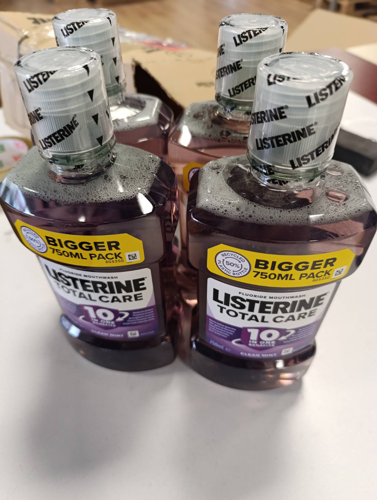 311657 - LISTERINE Shpëlarës goje Total Care Pure Mint 4 x 750 ml, Shpëlarës goje 10-në-1 për mbrojtje të plotë dhe dhëmbë më të fortë