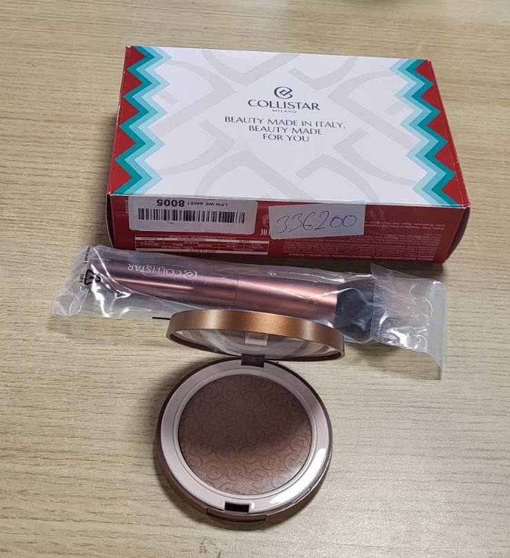 336200 - COLLISTAR Set Dhurate Femra Pudër Magjike Bronzuese 9g + Furçë Profesionale, Pudër Kompakte për Fytyrën, Efekt Nxirjeje Natyrale, Përfundim Mat