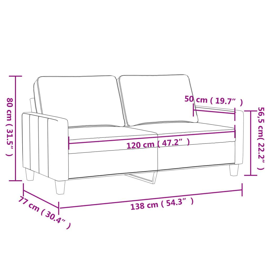 265284 - vidaXL Divan 2-Vendësh Cappuccino 120 cm Lëkurë Artificiale