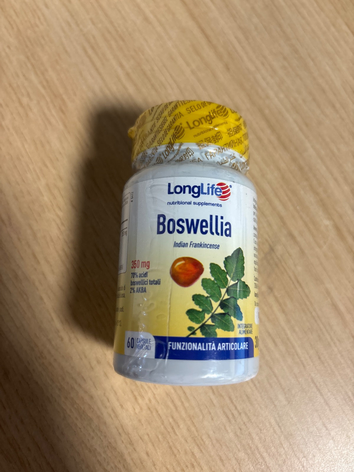158601 - LongLife Boswellia 350 mg Supplement 60 Capsules – Suplement LongLife me Boswellia 350 mg, 60 kapsula.