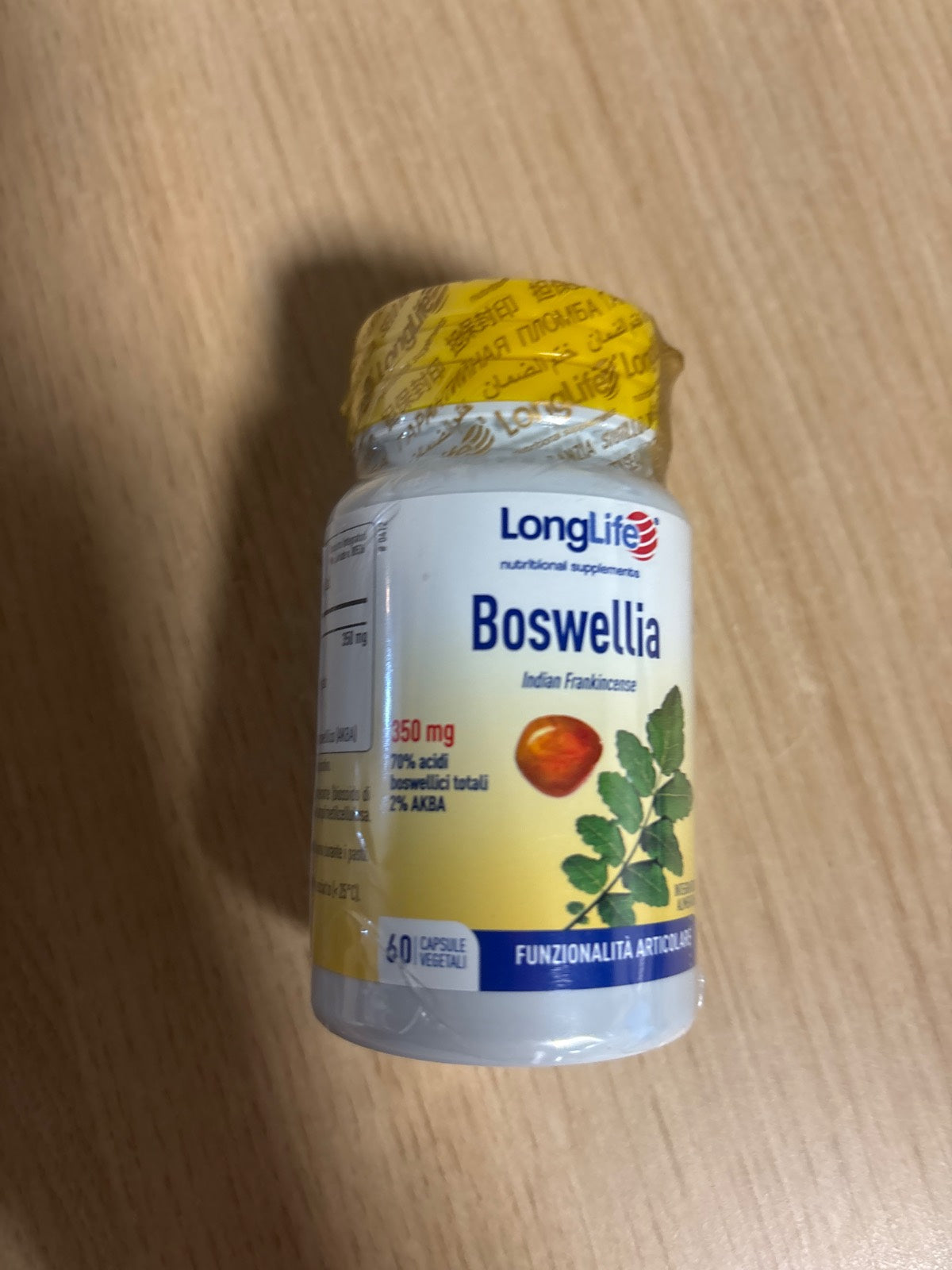 233980 - LongLife Boswellia 350 mg Supplement 60 Capsules – Suplement LongLife me Boswellia 350 mg, 60 kapsula.