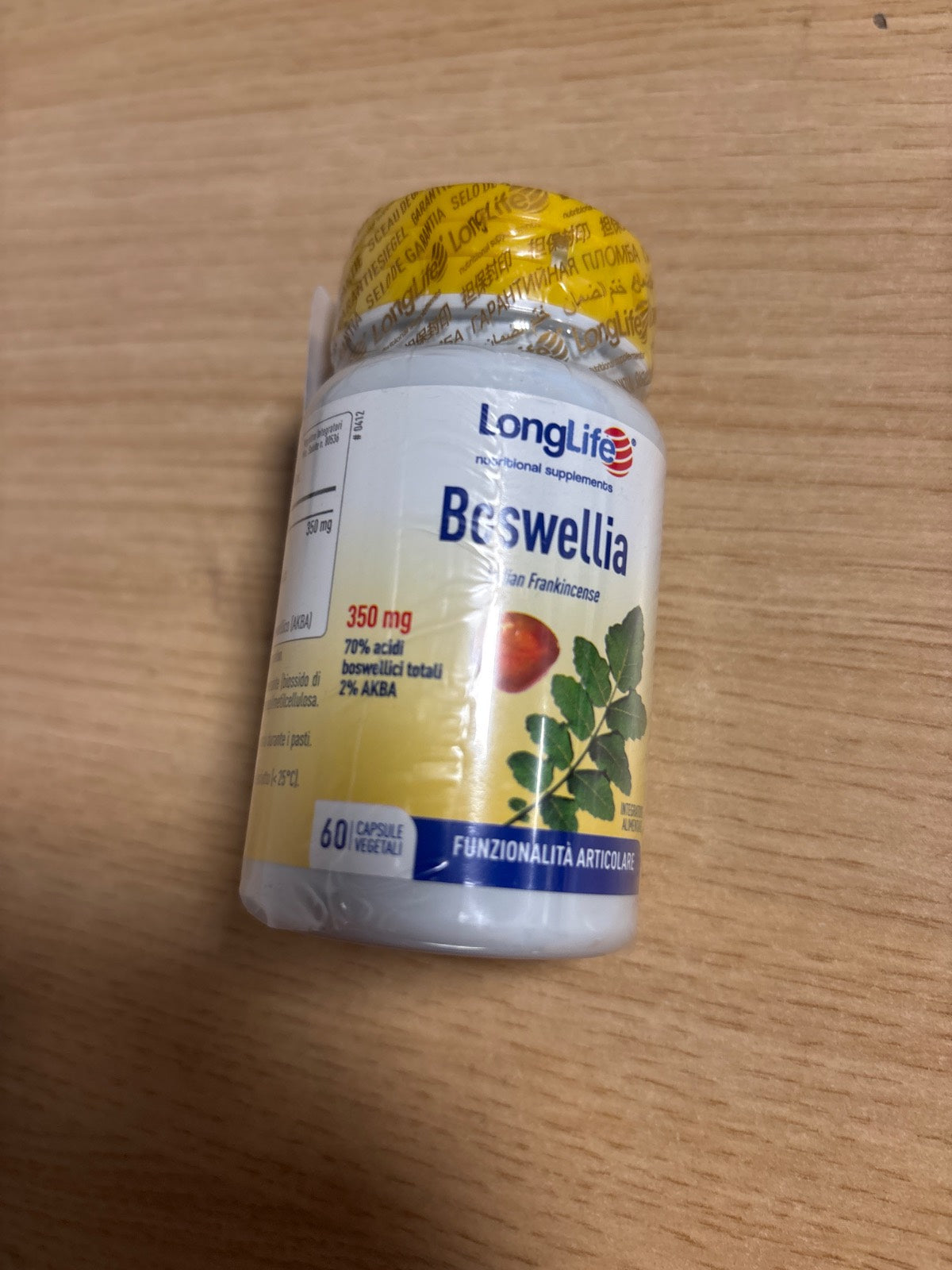 158583 - LongLife Boswellia 350 mg Supplement 60 Capsules – Suplement LongLife me Boswellia 350 mg, 60 kapsula.