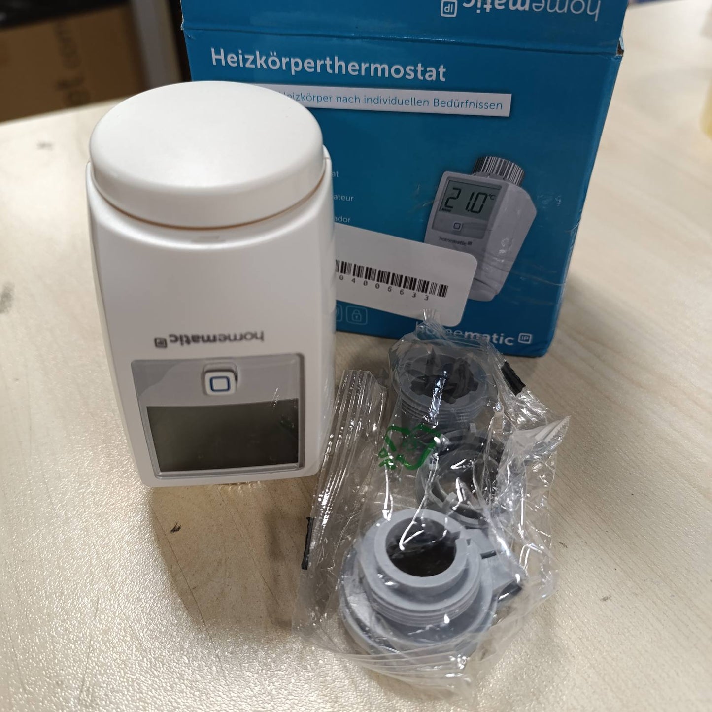 233588 - Termostat Radiatori për Shtëpi Inteligjente IP Homematic - Standard - Kontroll inteligjent i ngrohjes nëpërmjet aplikacionit dhe kontrollit zanor me Amazon Alexa, 140280A0