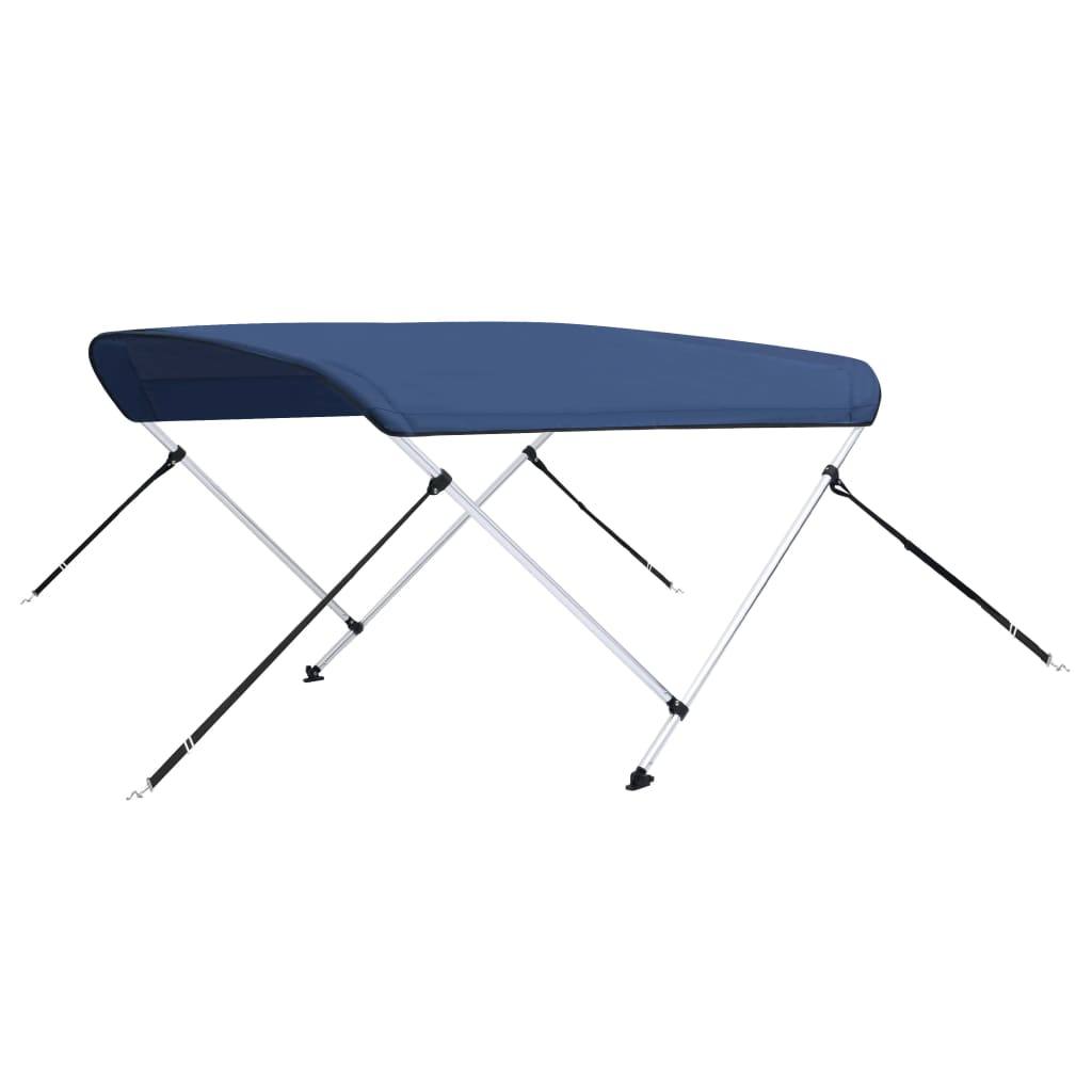 291462 - vidaXL Mbulesë bimini me 2 harqe, blu marine, 180 × 130 × 110 cm