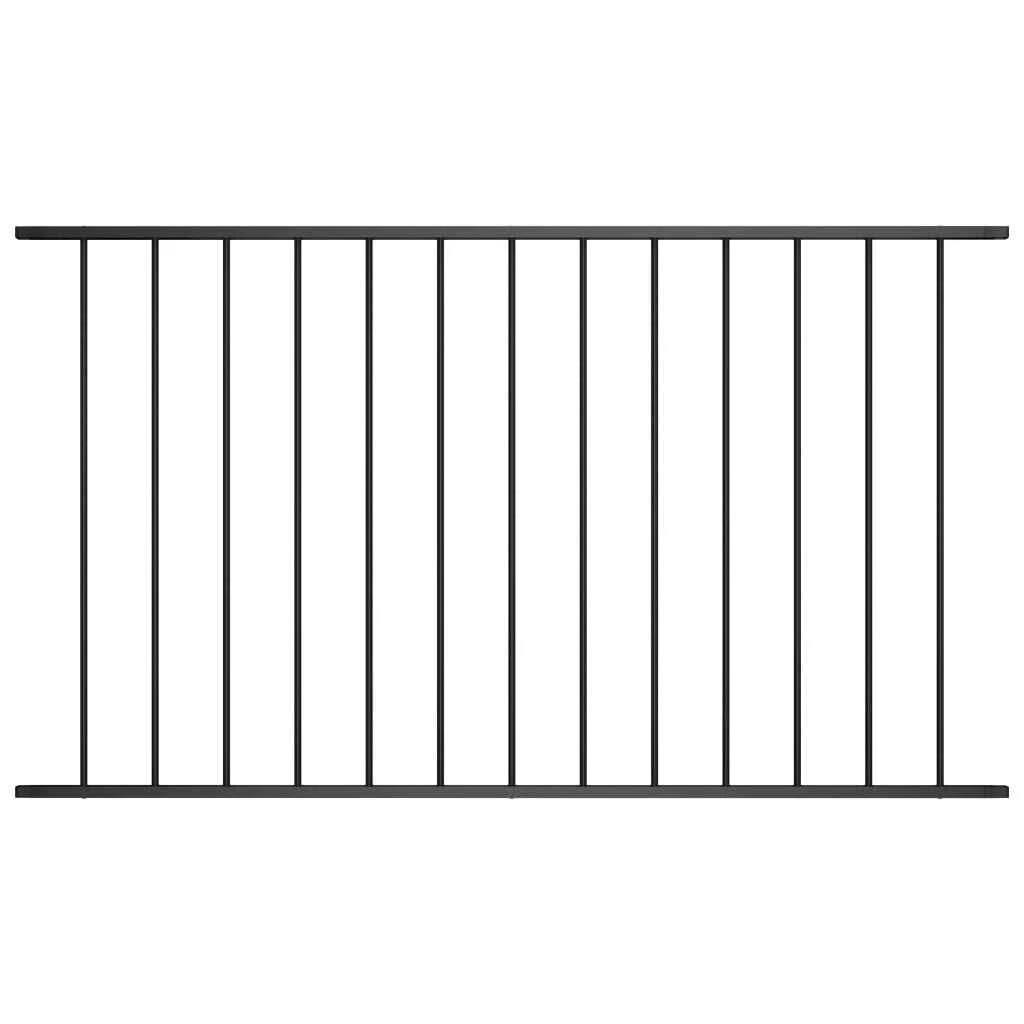 291022 - vidaXL Panel gardhi prej çeliku , 1,7 × 1,25 m, i zi