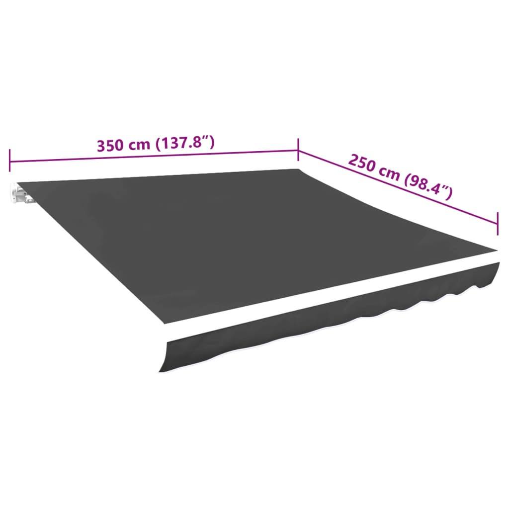244653 - vidaXL Pëlhurë Zëvendësuese për Tendë 330 × 245 cm, Antracit