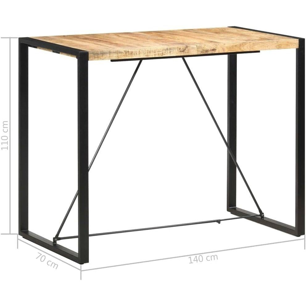 212191 - vidaXL Tavolinë Bari 140 × 70 × 110 cm, Dru Masiv Mango