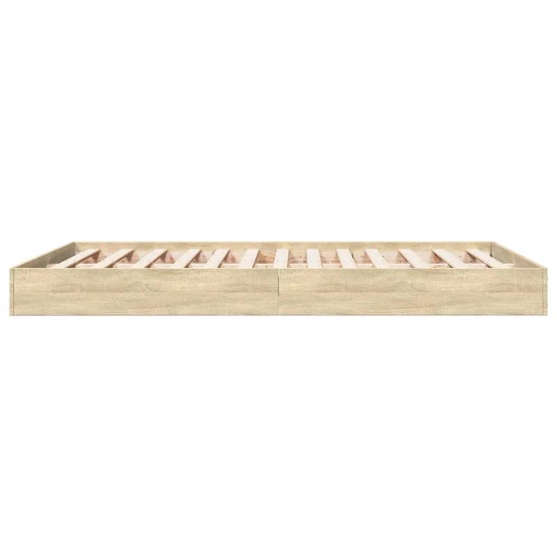 244731 - vidaXL Krevat Sonoma Oak 140 × 200 cm (Pa Dyshek)