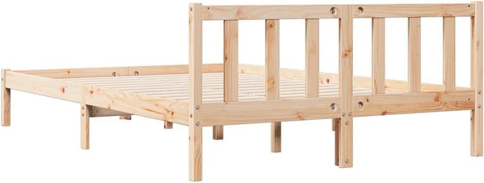 280268 - vidaXL Krevat 160 × 210 cm nga Dru Masiv Pishe (Pa Dyshek)