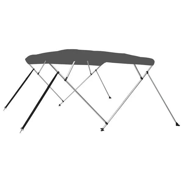 334221 - vidaXL Tendë Dielli për Varkë me 4 Harqe 243x180x137 cm Ngjyrë Antraciti -