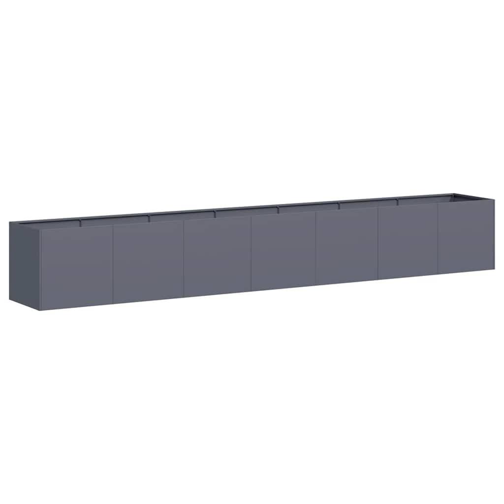 334098 - vidaXL Vazo për bimë 280 × 40 × 40 cm, çelik i petëzuar në të ftohtë, antracit