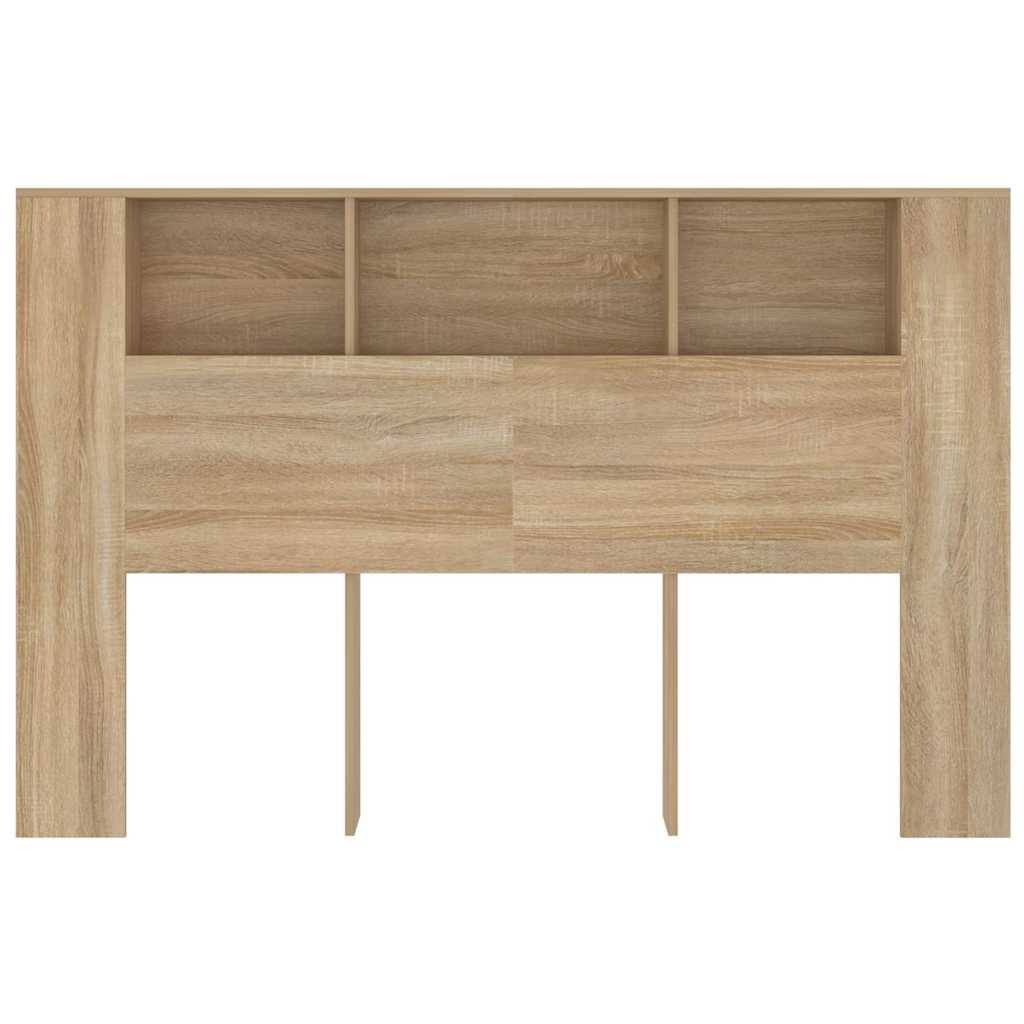 334166 - vidaXL Dollap për kokën e krevatit, lis Sonoma, 160 × 18,5 × 104,5 cm, dru i përpunuar