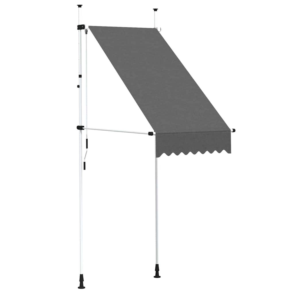 334065 - vidaXL Tendë dielli manuale e tërheqshme, 100 cm, antracit