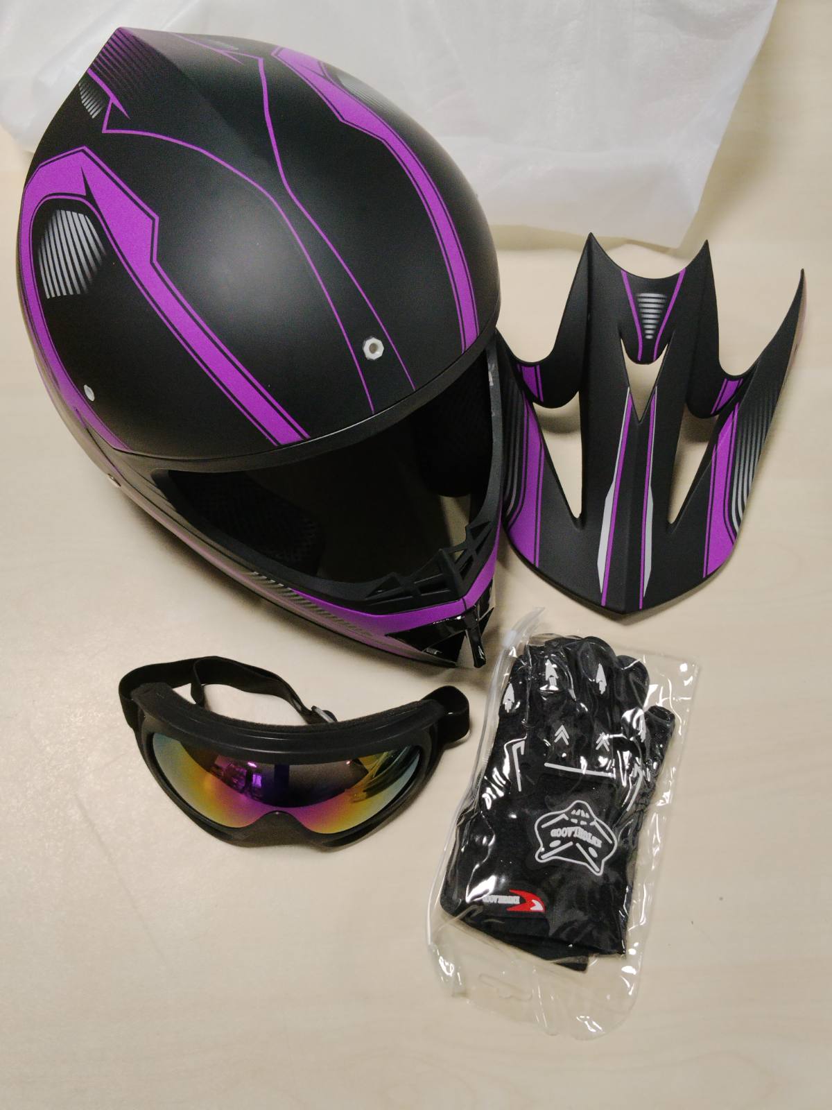 312693 - Helmetë për motoçikleta për të rinj, për çiklizëm për fëmijë, e certifikuar DOT/ECE, madhësia 5, S