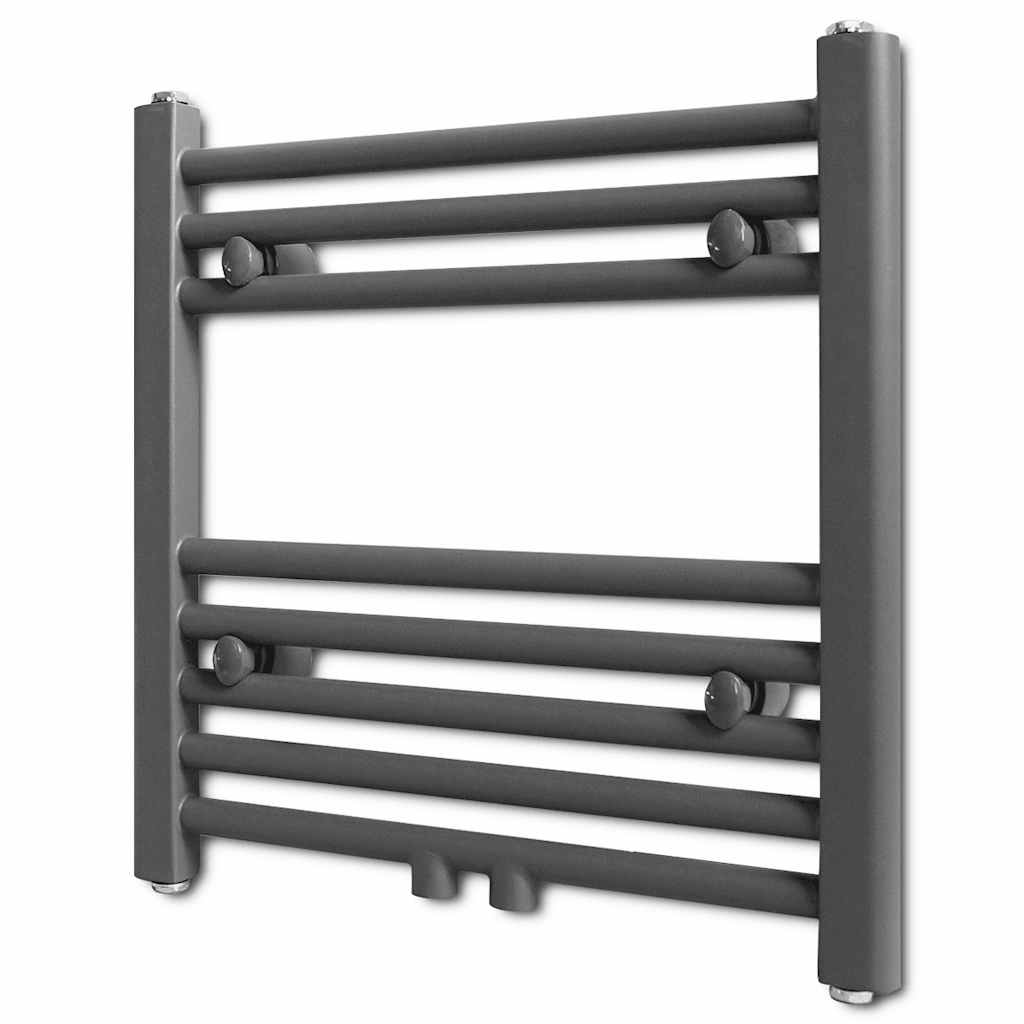 334019 - Radiator gri për ngrohje qendrore për banjo, i drejtë, 480 x 480 mm