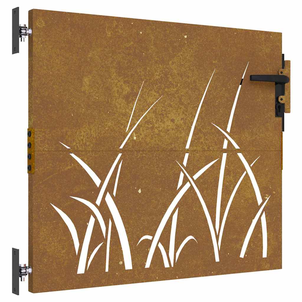 334033 - VIDAXL Portë Kopshti 85x75 cm Dizajn Bari Çeliku Corten