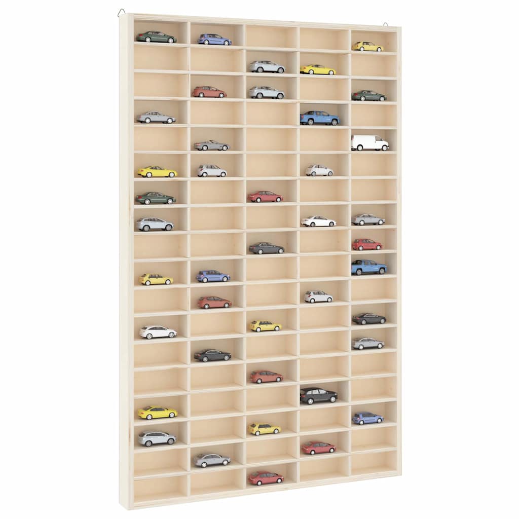 265118 - vidaXL Vitrinë Druri për Koleksione makinash me 90 Ndarje 50.5×4.5×79 cm