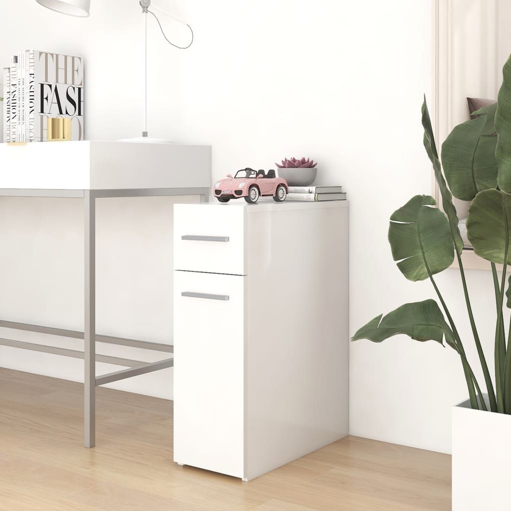 244396 - vidaXL Kabinet Apotekarie i Bardhë 20x45.5x60 cm – Dru i Përpunuar