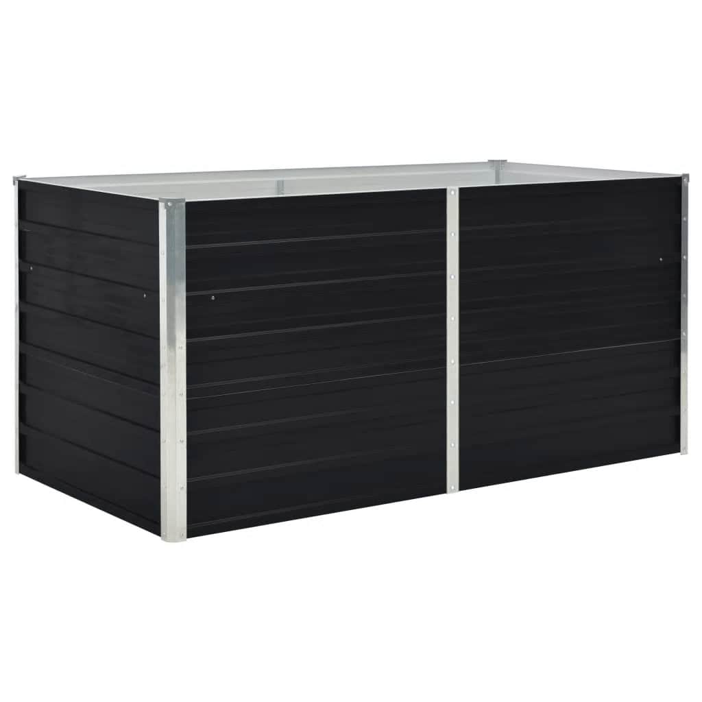 265273 - vidaXL Kuti e Ngritur për Mbjellje 160x80x45 cm prej Çeliku të Galvanizuar Ngjyrë Antracit
