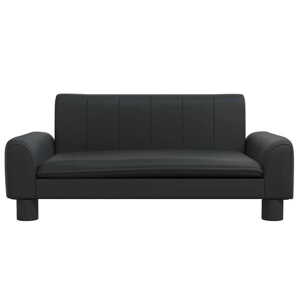 244363 - VIDAXL Shtrat Qeni i Zi 70x45x30 cm Lëkurë Artificiale