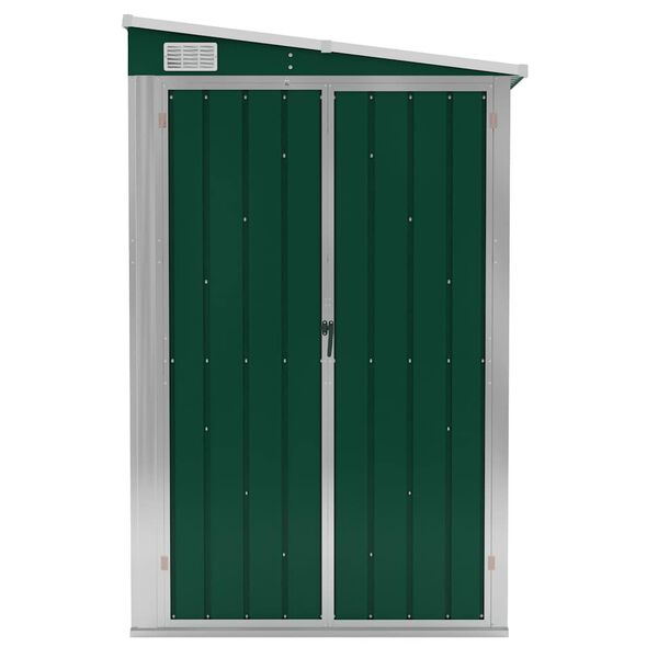 244408 - VIDA XL Kasolle Kopshti e Montuar në Mur, Ngjyrë Jeshile 118x100x178 cm, Çelik i Galvanizuar