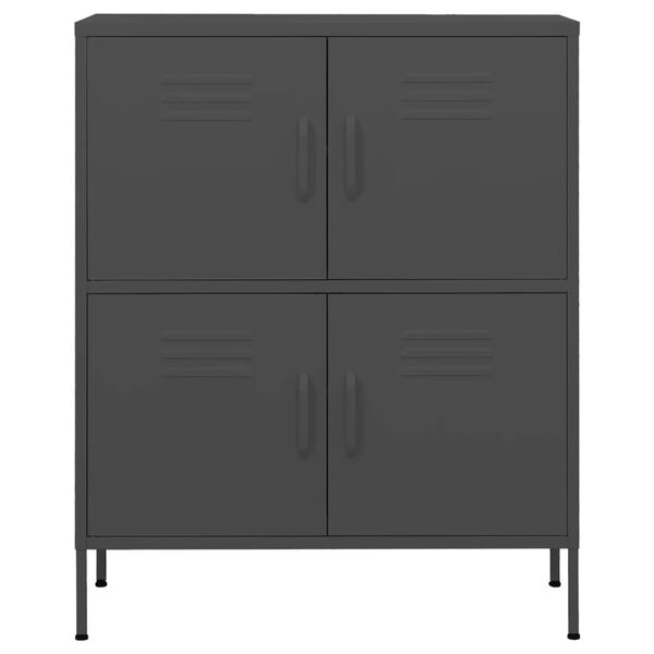 334123 - VIDAXL Dollap Ruajtjeje, Antracit, Çelik, 80x35x101,5 cm