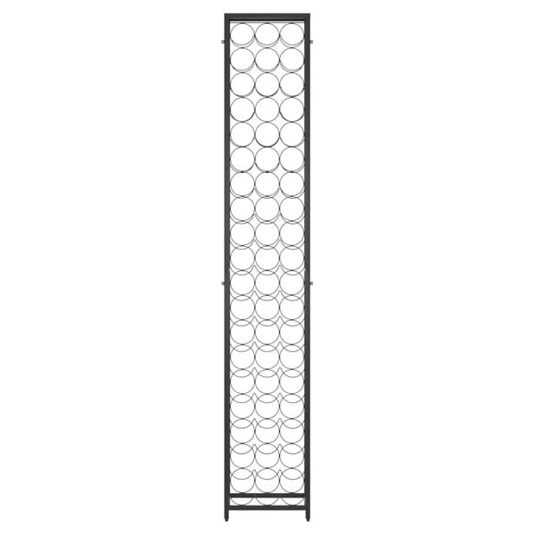 333182 - VIDAXL Raft Vere për 57 Shishe, i Zi 34x18x200 cm, Hekur i farkëtuar