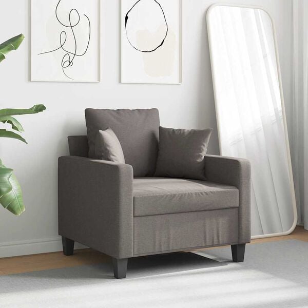 333302 - VIDAXL Divan Kolltuk Taupe 60 cm Pëlhurë
