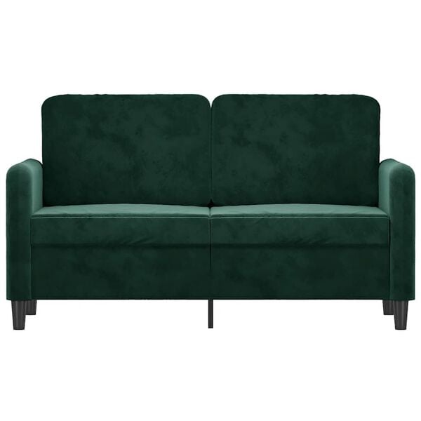 334256 - vidaXL Divan Dyvendësh prej Kadifeje 120 cm Ngjyrë Jeshile e Errët