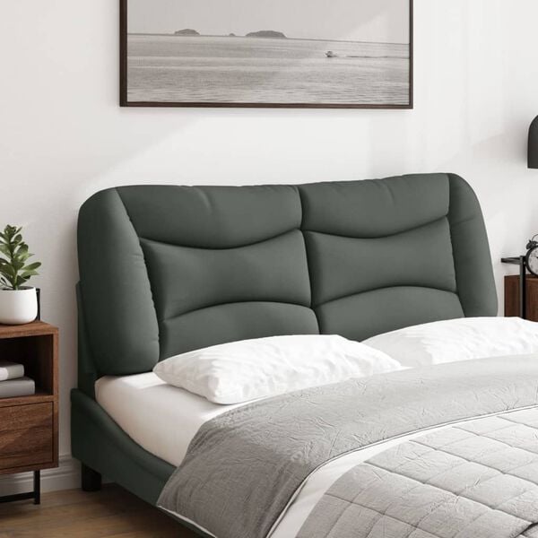 244610 - VIDA XL Jastëk për Kokën e Dhomës së Kreut 'Hvar', Gri e Errët, 140 cm, Pëlhurë