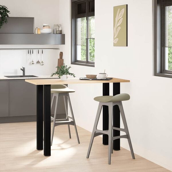 291312 - VIDAXL Këmbë Tavoline Bari 4 copë, të Zeza, Çelik 90-92 cm