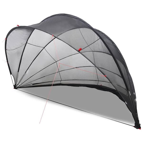 334300 - VIDA XL Kupolë Pishine 592 x 590 x 275 cm Poliester 185T me Veshje PU