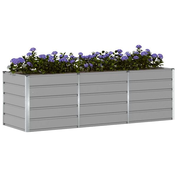 291418 - VIDAXL Vazo Gri e Çelët 240 x 80 x 75 cm Çelik