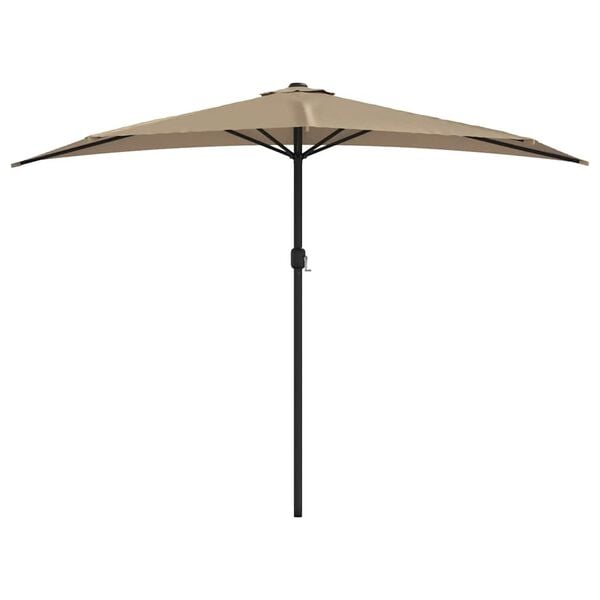 333195 - VIDAXL Çadër dielli për ballkon me shufër alumini, ngjyrë taupe 300x155 cm, gjysmë