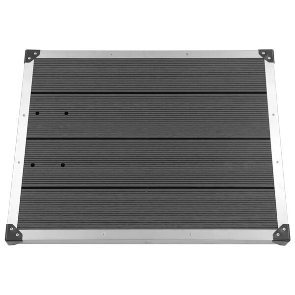 291505 - VIDAXL Tabaka dushi për jashtë prej WPC çelik inox 80x62 cm Gri