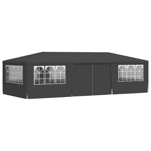 291484 - VIDA XL Tendë Profesionale për Festa me Mure Anësore 4x9 m Antracit 90 g/m²