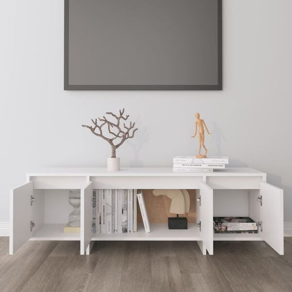 334446 - VIDAXL Kabinet TV i Bardhë 120x30x40,5 cm Dru i Inxhinieruar