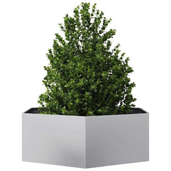 333540 - VIDAXL Vazo Kopshti Gjashtëkëndëshe 138x120x45 cm Çelik i Galvanizuar