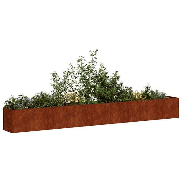 291587 - VIDAXL Vazo e ndryshkur 360x40x40 cm Çelik i Rezistent ndaj Motit
