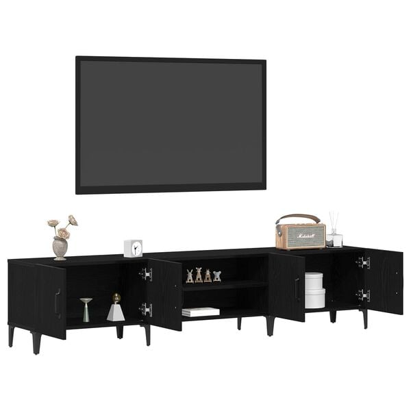 291599 - VIDAXL Kabinet TV Lisi i Zi 180x31,5x40 cm Dru i Inxhinieruar