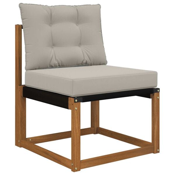 334579 - VIDA XL Jastëk Divani për Jashtë, Poliester, Gri, 60 x 50.5 cm