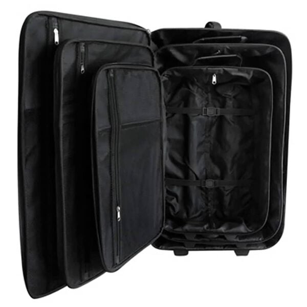 334582 - VIDA XL Set bagazhesh udhëtimi me pesë pjesë, i zi