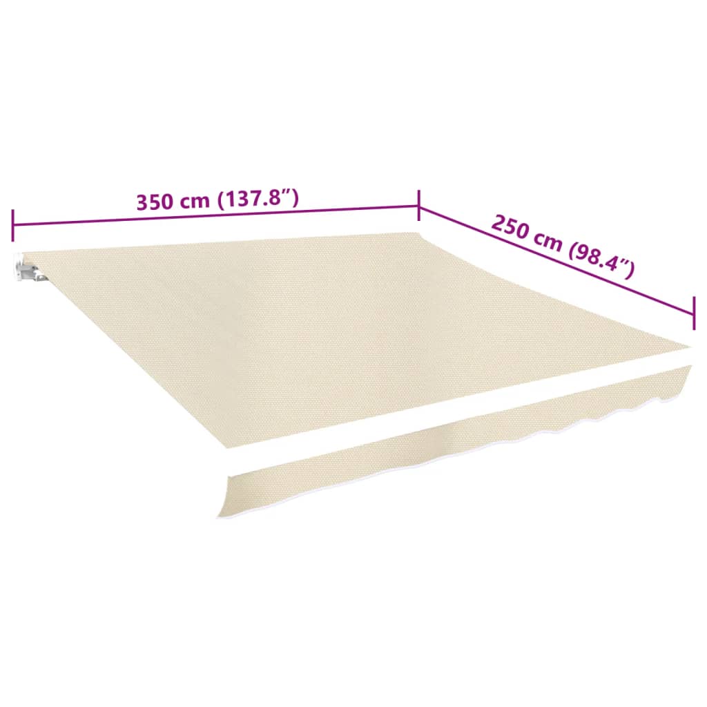 265504 - vidaXL Pëlhurë Zëvendësuese për Tendë 3×2.5 m – Krem