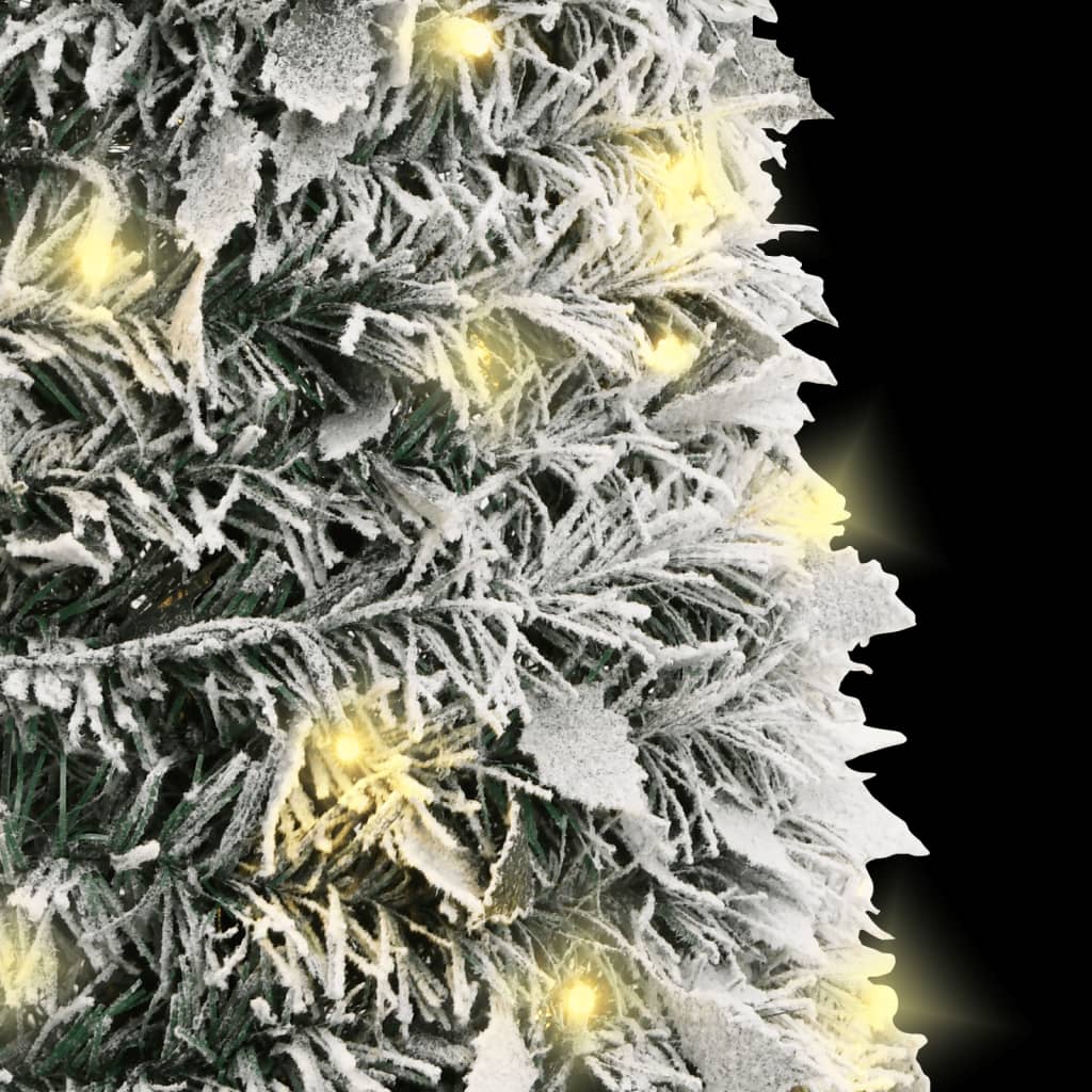 181591 - vidaXL Pemë Artificiale Krishtlindjesh me Dritë – Flocked Snow, 150 LEDs, 180 cm