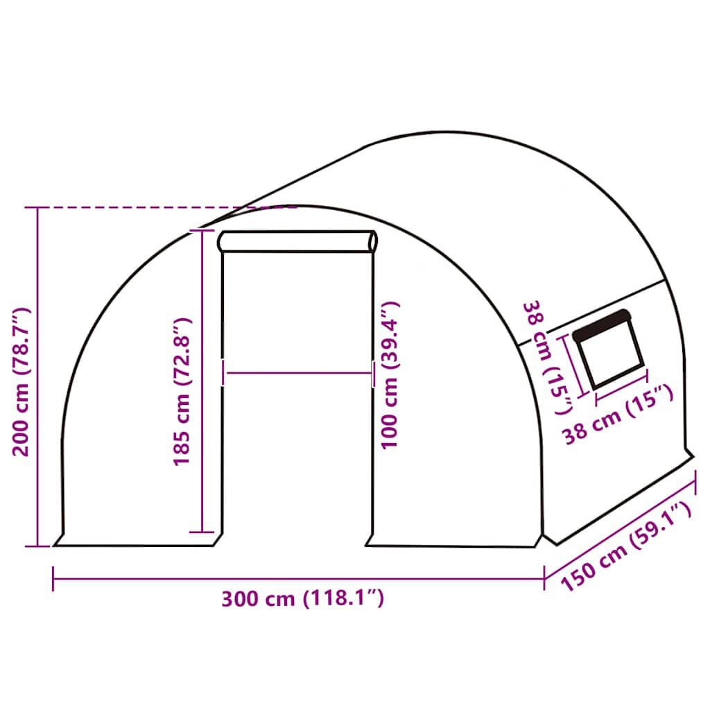 280097 - MBULESË ZËVENDËSUSE PËR SERË VIDA XL (4,5 M²) 3x1,5x2 M TRANSPARENTE